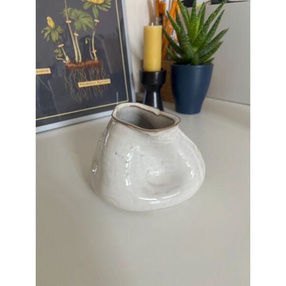 Ceramic Glazed Warped Vase - Picture 1 of 5